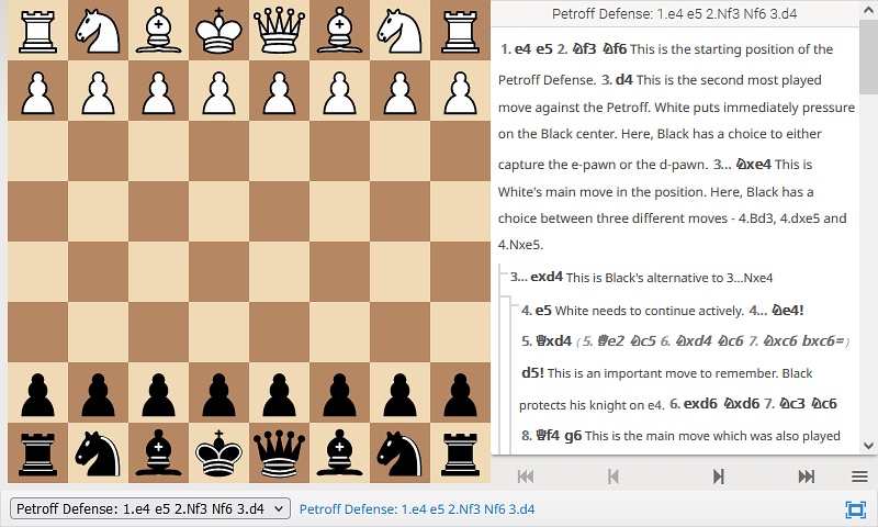 La défense Petrov : Ligne principale après 1.e4 e5 2.Cf3 Cf6 3.Cxe5 d6 4.Cf3 Cxe4 5.d4