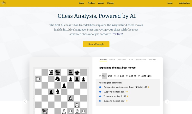 DecodeChess permet d'analyser des parties d'échecs pour progresser rapidement et tirer avantage de ses erreurs tactiques ou stratégiques